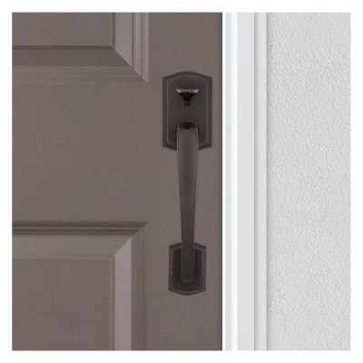 Kwikset Prescott Handle with Tustin Lever, Venetian Bronze